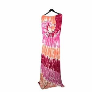 Like New Young Fabulous & Broke Sydney Strapless Jersey Maxi Dress Tie-Dye pink